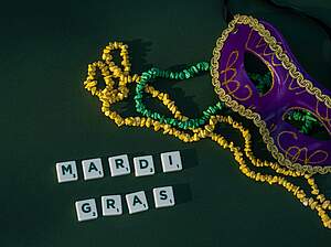 Schriftzug Mardi Gras